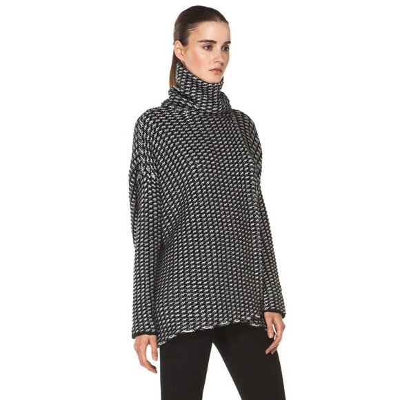 Diane von Furstenberg Ahiga Wool Tweed Turtleneck Sweater Size Small - Picture 4 of 14